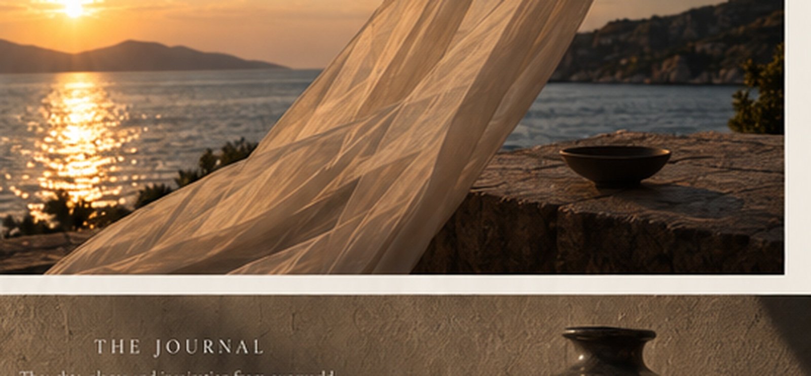 Linen moving in the Adriatic wind at sunset