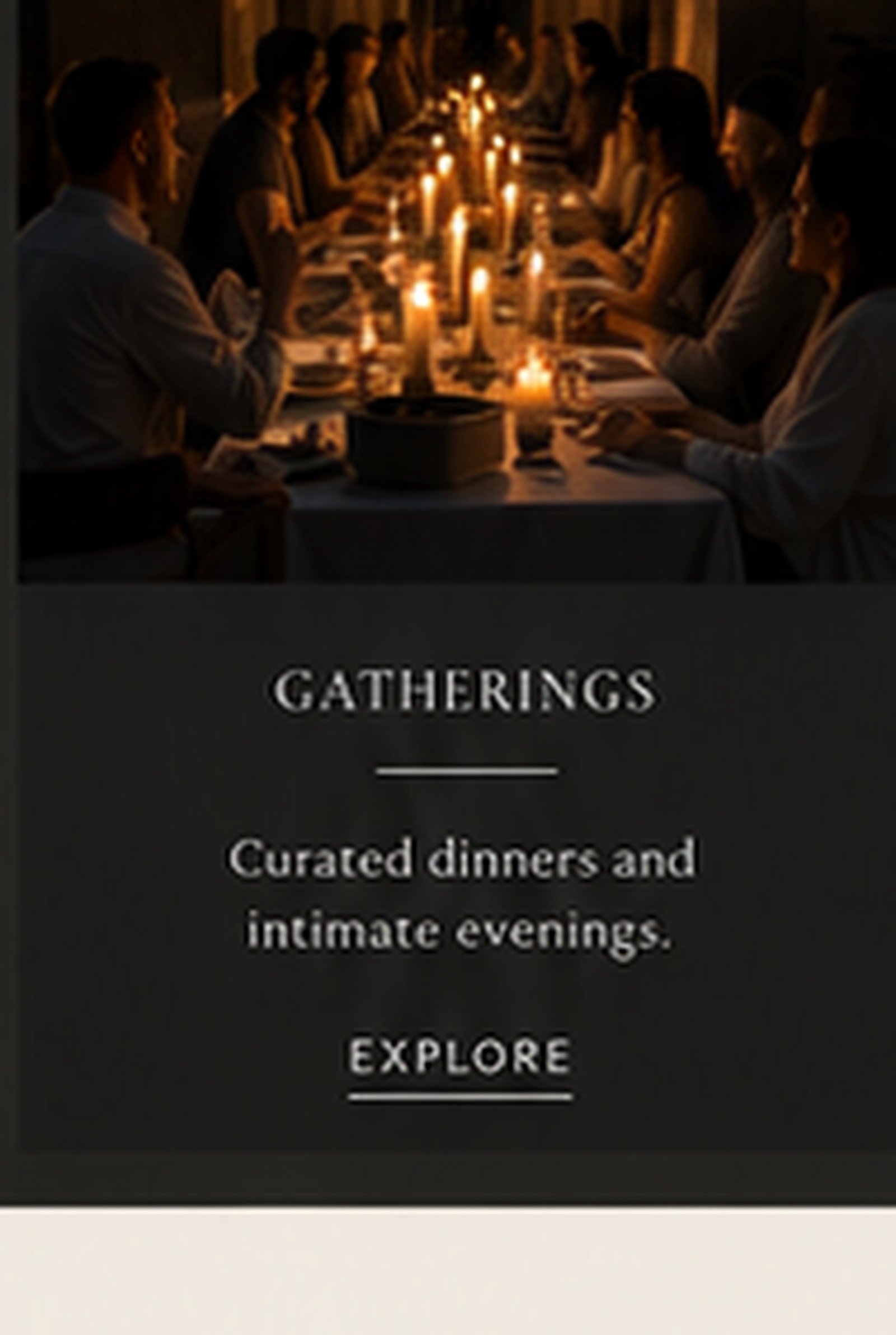 Candlelit Mediterranean gathering